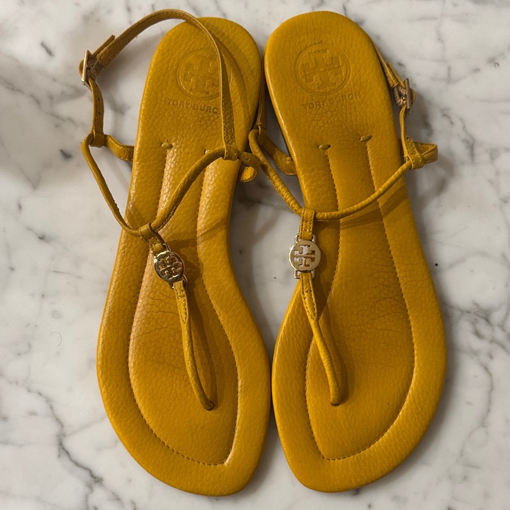 Tory Burch Mustard Yellow Sandals